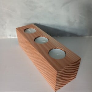 Robuuste Houten Kaarsenhouder