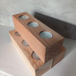 Robuuste Houten Kaarsenhouder