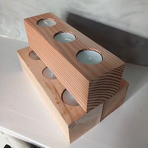 Robuuste Houten Kaarsenhouder