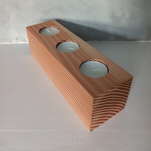 Robuuste Houten Kaarsenhouder
