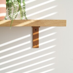 STERKSTAEL Ares Cortenstaal - industriële plankdrager – geschikt voor een plank van 20 to 25 cm – kleur brons roestig bruin – incl. bevestigingsmateriaal - poedercoating – staal - 1 stuk