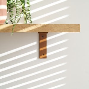 STERKSTAEL Ares Cortenstaal - industriële plankdrager – geschikt voor een plank van 20 to 25 cm – kleur brons roestig bruin – incl. bevestigingsmateriaal - poedercoating – staal - 1 stuk