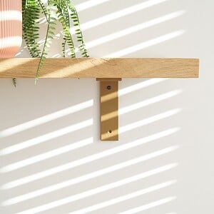 STERKSTAEL Ares Goud - industriële plankdrager – geschikt voor een plank van 20 to 25 cm – kleur goud – incl. bevestigingsmateriaal - poedercoating – staal - 1 stuk