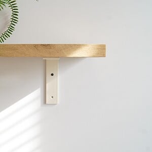 STERKSTAEL Ares Japandi Beige - industriële plankdrager – geschikt voor een plank van 20 to 25 cm – kleur Beige – incl. bevestigingsmateriaal - poedercoating – staal - 1 stuk
