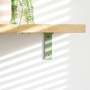 STERKSTAEL Ares Salie Groen - industriële plankdrager – geschikt voor een plank van 20 to 25 cm – kleur Groen – incl. bevestigingsmateriaal - poedercoating – staal - 1 stuk