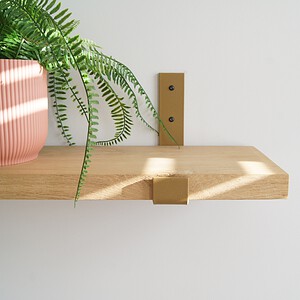 STERKSTAEL Odin Goud - industriële plankdrager – geschikt voor een plank van 20 cm – kleur goud – incl. bevestigingsmateriaal - poedercoating – staal - 1 stuk