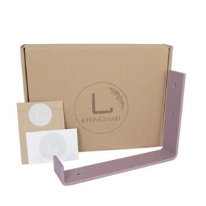 STERKSTAEL Odin Lila Mist - industriële plankdrager – geschikt voor een plank van 20 cm – kleur paars violet – incl. bevestigingsmateriaal - poedercoating – staal - 1 stuk