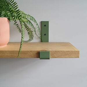 STERKSTAEL Odin Salie Groen - industriële plankdrager – geschikt voor een plank van 20 cm – kleur groen – incl. bevestigingsmateriaal - poedercoating – staal - 1 stuk