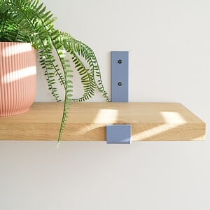 STERKSTAEL Odin Satijn Grijsblauw - industriële plankdrager – geschikt voor een plank van 20 cm – kleur grijs blauw – incl. bevestigingsmateriaal - poedercoating – staal - 1 stuk