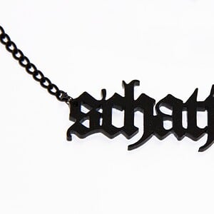 Schatje! naamketting (zwart)