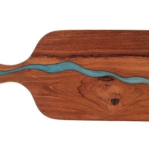 Serveerplank teak met epoxy