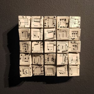 Kunstobject - Symfonie - papier - zwart wit