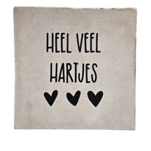 Tegeltje - Heel veel hartjes