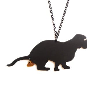 The Golden Turd ketting (ruwharige teckel) zwart
