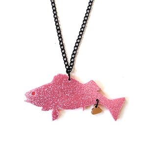 The Golden Turd ketting (vis) glitter