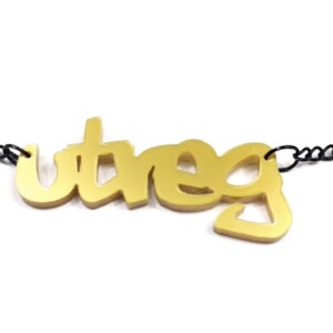 Utreg! naamketting goud