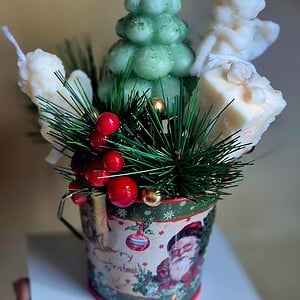 Voor deze kerst mooie kerst kaarssen boeket