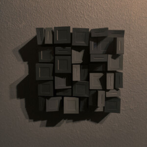 Kunstobject - Waarom brandt er nog licht? - papier - zwart