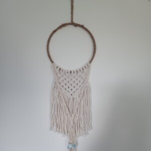 Wandjuweel, SENNA-1, macramé, ecru