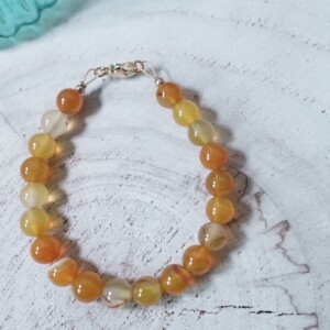 Yellow flower stone armband