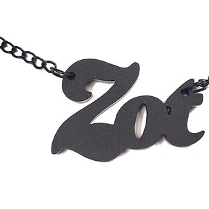 Zot! naamketting zwart