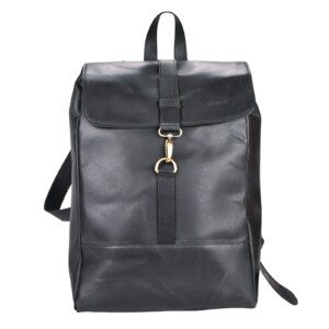 Beocca - Leren rugzak Bryce zwart - 17" laptoptas