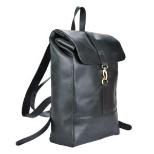 Beocca - Leren rugzak Bryce zwart - 17" laptoptas