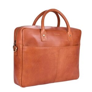 Beocca Leren laptoptas Mason Cognac 15"