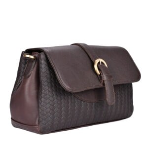 Beocca leren schoudertas Lua donkerbruin