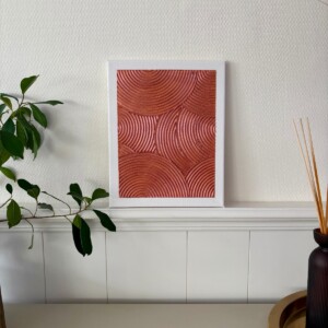 Copper Waves – Textured Art Canvas