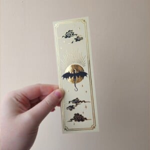 Draak - boekenlegger met goudfolie