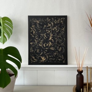Gouden Schaduwen – Textured Art Canvas