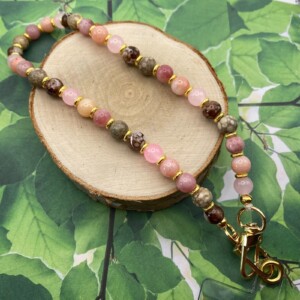 Handgemaakt telefoonkoord met kralen - HG30017