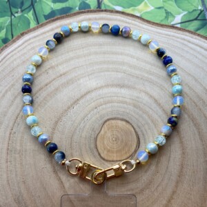 Handgemaakt telefoonkoord met kralen - HG50029