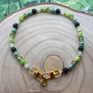 Handgemaakt telefoonkoord met kralen - HG70031