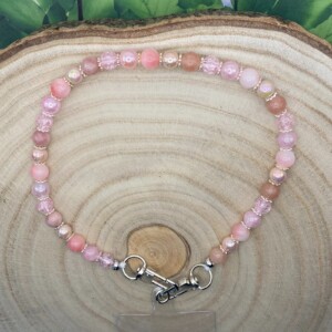 Handgemaakt telefoonkoord met kralen - HZ30038