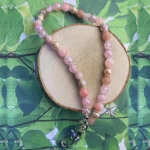 Handgemaakt telefoonkoord met kralen - HZ30038