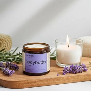 Handmade Bodybutter met werkzame kruiden-lavendel