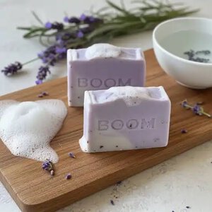Handmade Lavendelzeep met werkzame kruiden- geur: lavendel