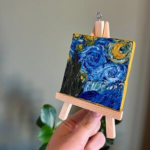 KUNSTBAL - Vincent van Gogh - Handgeschilderd canvas voor in de kerstboom