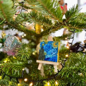 KUNSTBAL - Vincent van Gogh - Handgeschilderd canvas voor in de kerstboom