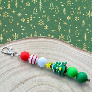Kerst bag charm handgemaakt - KZB117