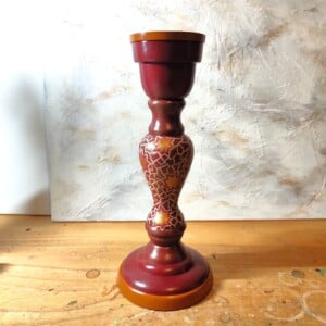 Luxe kandelaar met oosters motief - Bordeaux & Goud