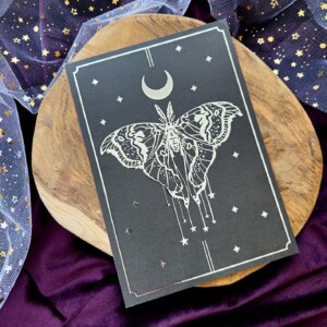 Nachtvlinder - print met zilverfolie