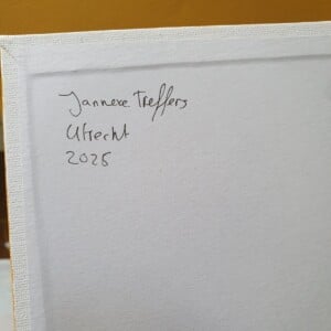 portret, Origineel acrylverf schilderij – vrouwenportret in bruintinten – 44 formaat – uniek kunstwerk op canvasboard