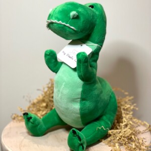 Pre-Loved knuffel dino Stijn, knuffeldier, dinosaurus