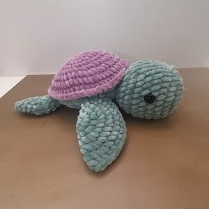 Sea turtle-Schildpad Knuffel- Gehaakte in chenille garen