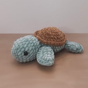 Sea turtle-Schildpad Knuffel- Gehaakte in chenille garen
