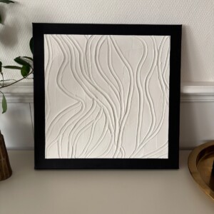 Zwart-witte golven - Textured Art