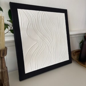 Zwart-witte golven - Textured Art